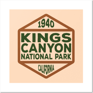 Kings Canyon National Park badge Posters and Art